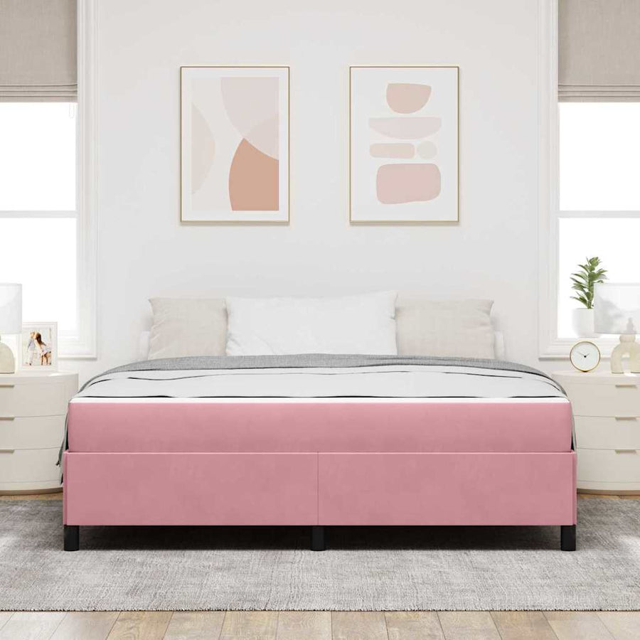 Bedframe Anders Roze en wit 180 x 200 cm Fluweel