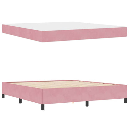 Bedframe Anders Roze en wit 180 x 200 cm Fluweel