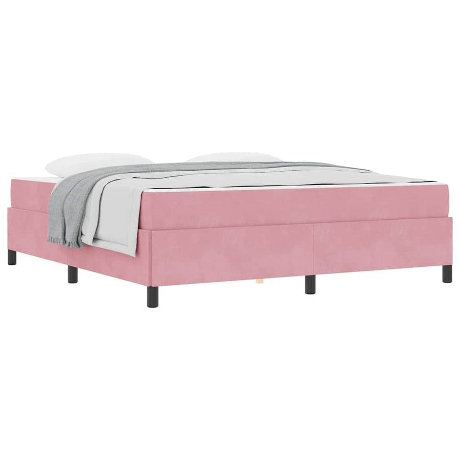 Bedframe Anders Roze en wit 180 x 200 cm Fluweel