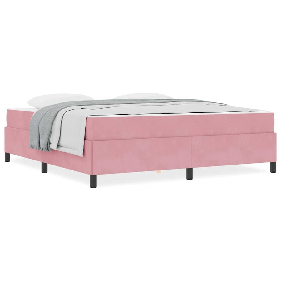 Bedframe Anders Roze en wit 180 x 200 cm Fluweel