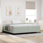 Bedframe lichtgrijs wit 200x200 cm stof