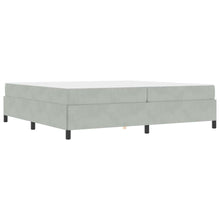 Bedframe Anders Wit en lichtgrijs 200 x 200 cm Fluweel