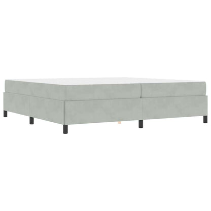 Bedframe Anders Wit en lichtgrijs 200 x 200 cm Fluweel