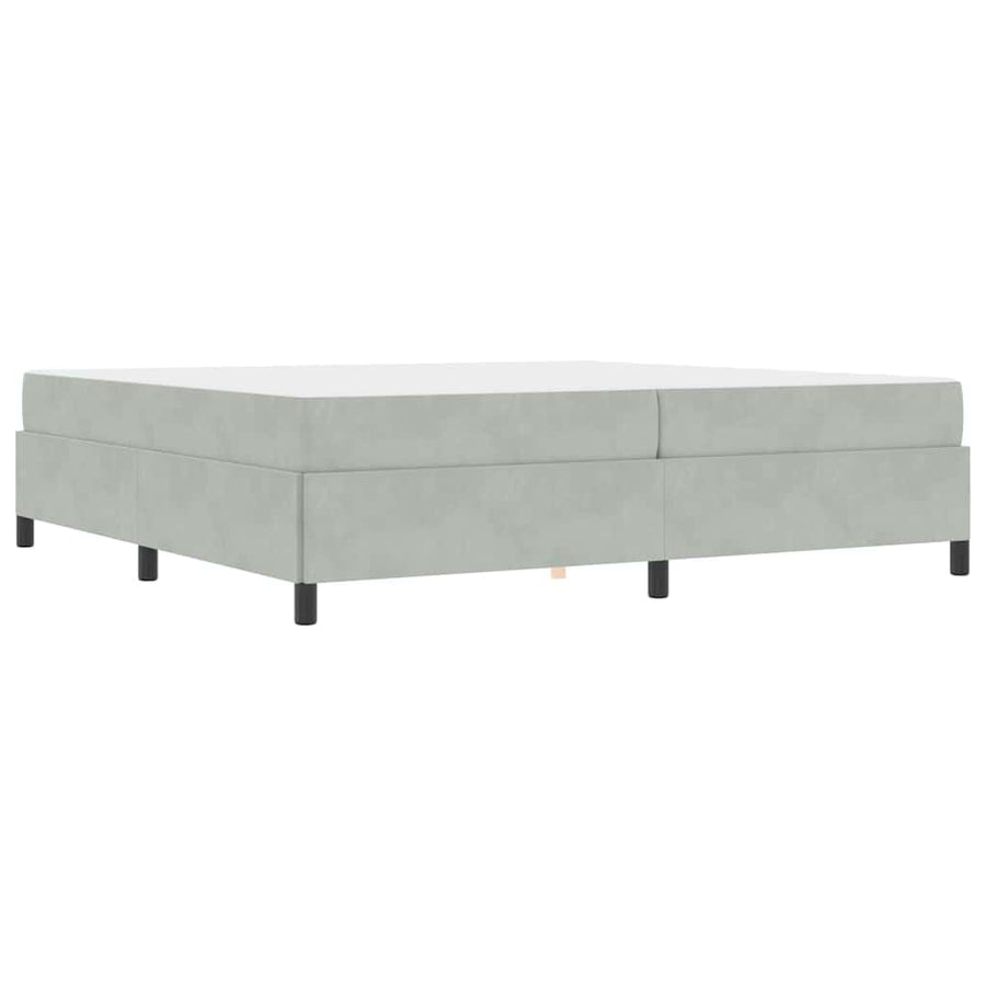 Bedframe Anders Wit en lichtgrijs 200 x 200 cm Fluweel