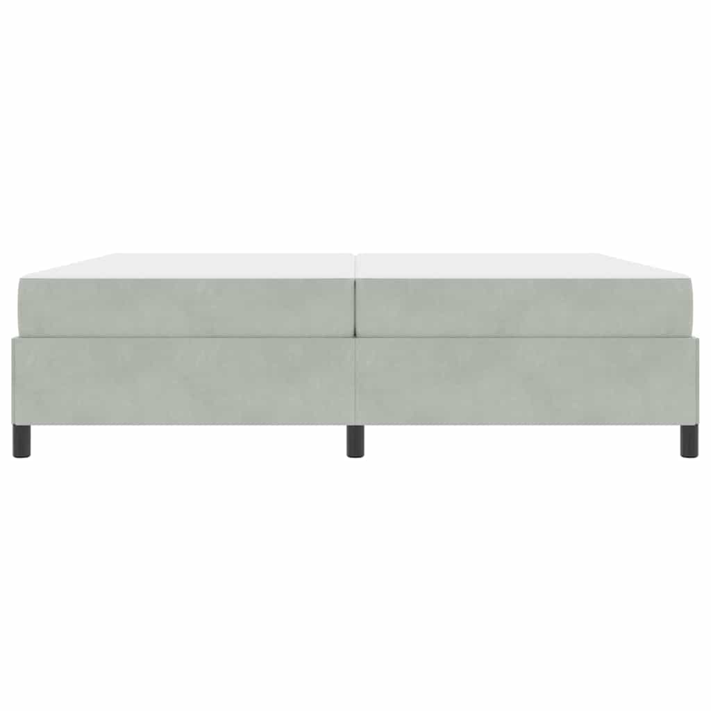 Bedframe Anders Wit en lichtgrijs 200 x 200 cm Fluweel