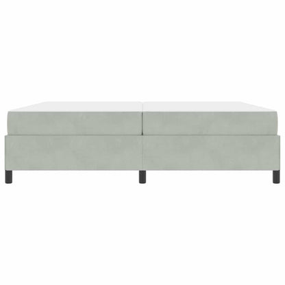 Bedframe Anders Wit en lichtgrijs 200 x 200 cm Fluweel