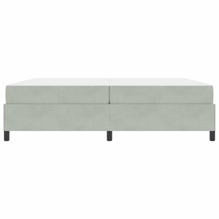 Bedframe Anders Wit en lichtgrijs 200 x 200 cm Fluweel