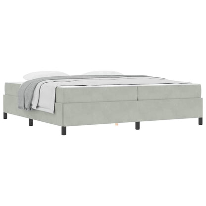 Bedframe Anders Wit en lichtgrijs 200 x 200 cm Fluweel