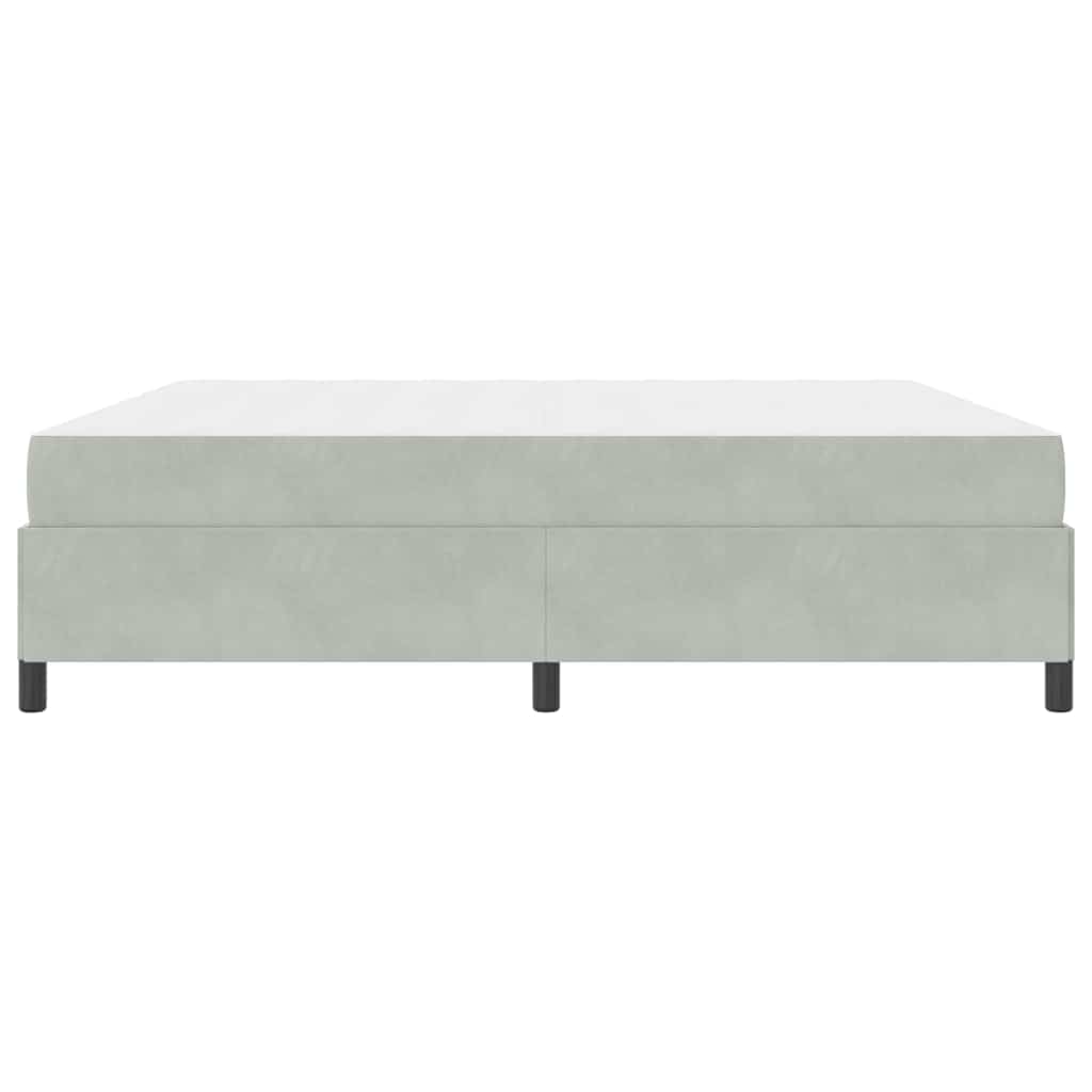 Bedframe Anders Wit en lichtgrijs 200 x 200 cm Fluweel