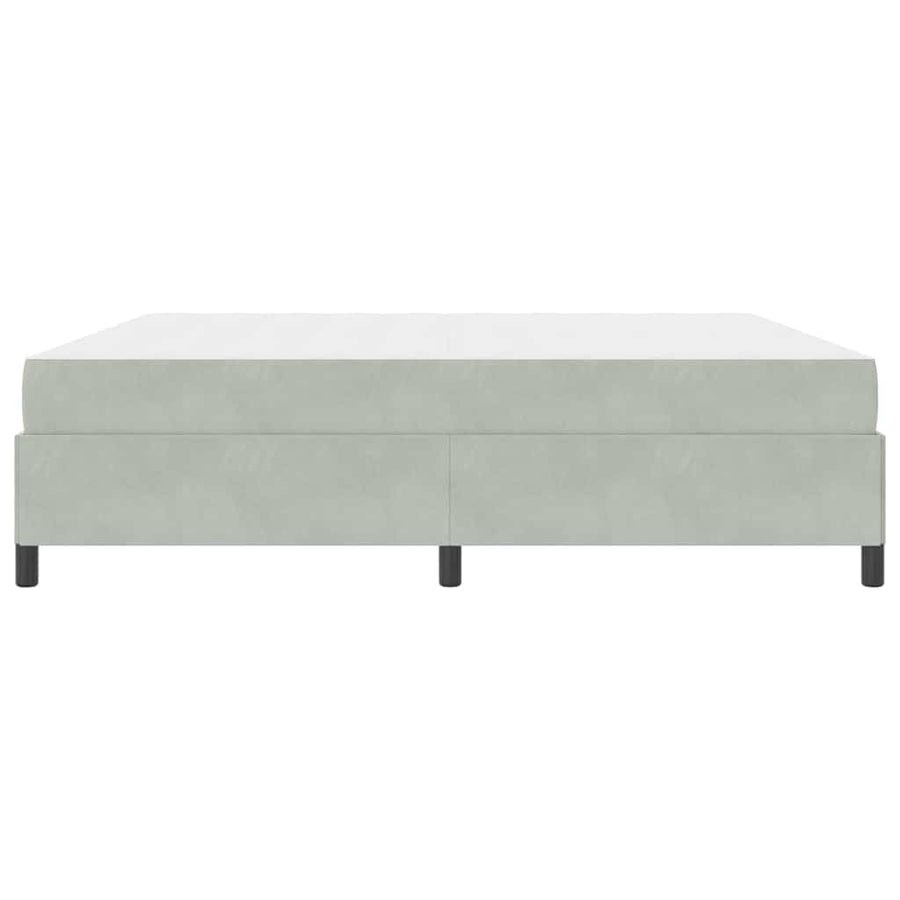 Bedframe Anders Wit en lichtgrijs 200 x 200 cm Fluweel