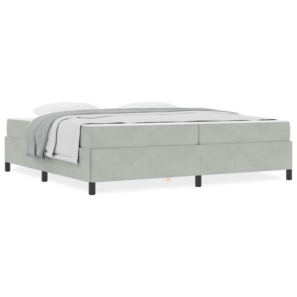 Bedframe Anders Wit en lichtgrijs 200 x 200 cm Fluweel
