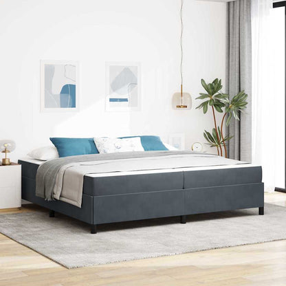 Bedframe Anders Wit en lichtgrijs 200 x 200 cm Fluweel