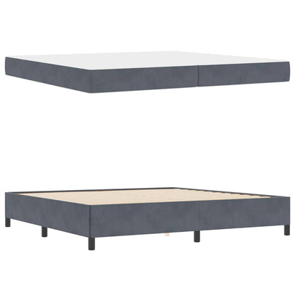 Bedframe Anders Wit en lichtgrijs 200 x 200 cm Fluweel