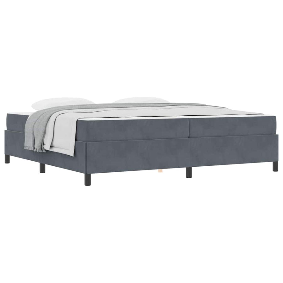 Bedframe Anders Wit en lichtgrijs 200 x 200 cm Fluweel