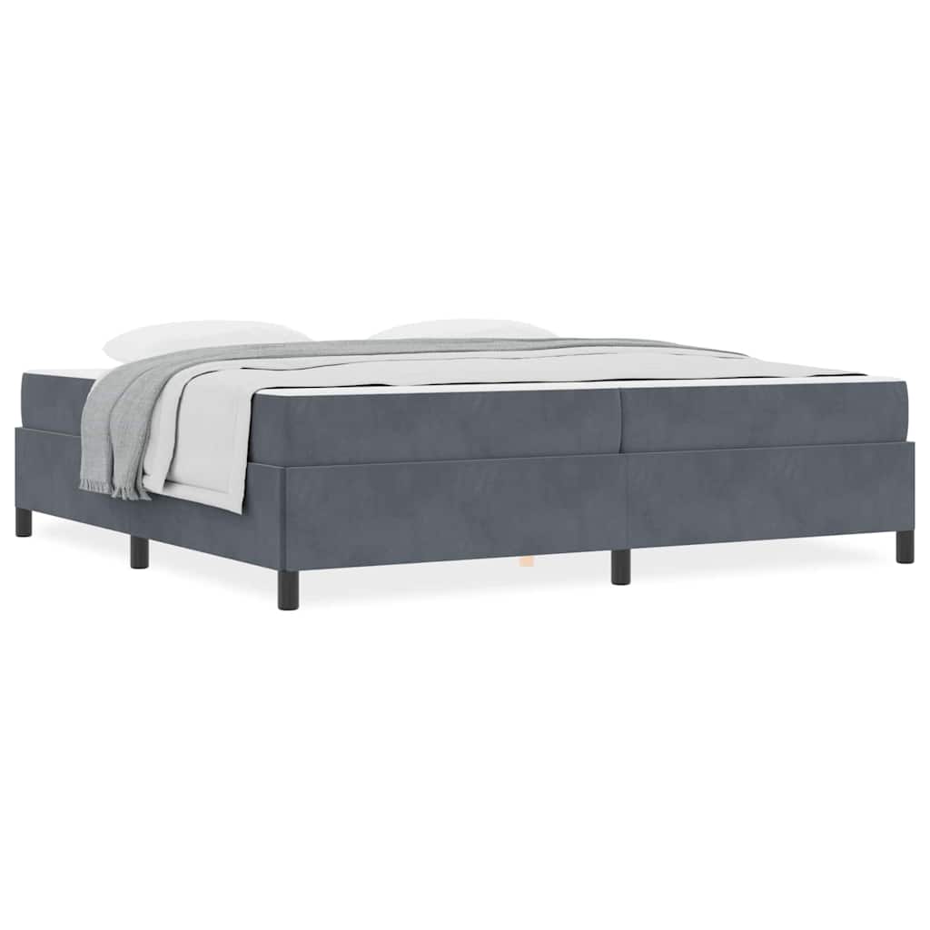 Bedframe Anders Wit en lichtgrijs 200 x 200 cm Fluweel