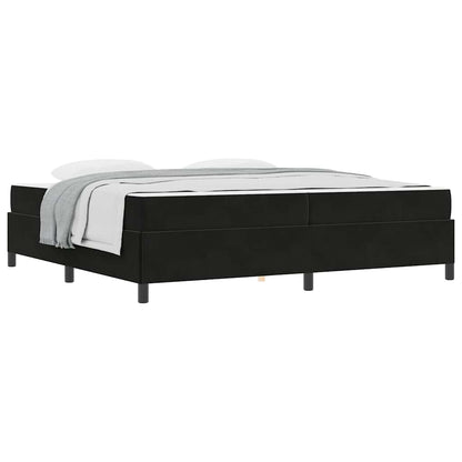 Bedframe Anders Zwart en Wit en Zwart 200 x 200 cm Fluweel