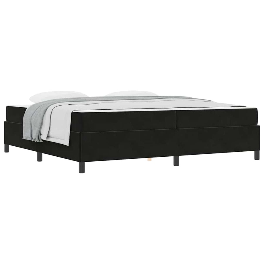 Bedframe Anders Zwart en Wit en Zwart 200 x 200 cm Fluweel