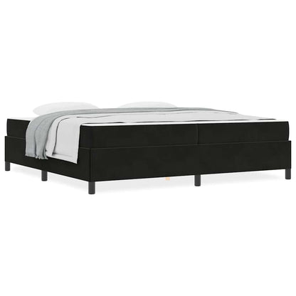 Bedframe Anders Zwart en Wit en Zwart 200 x 200 cm Fluweel