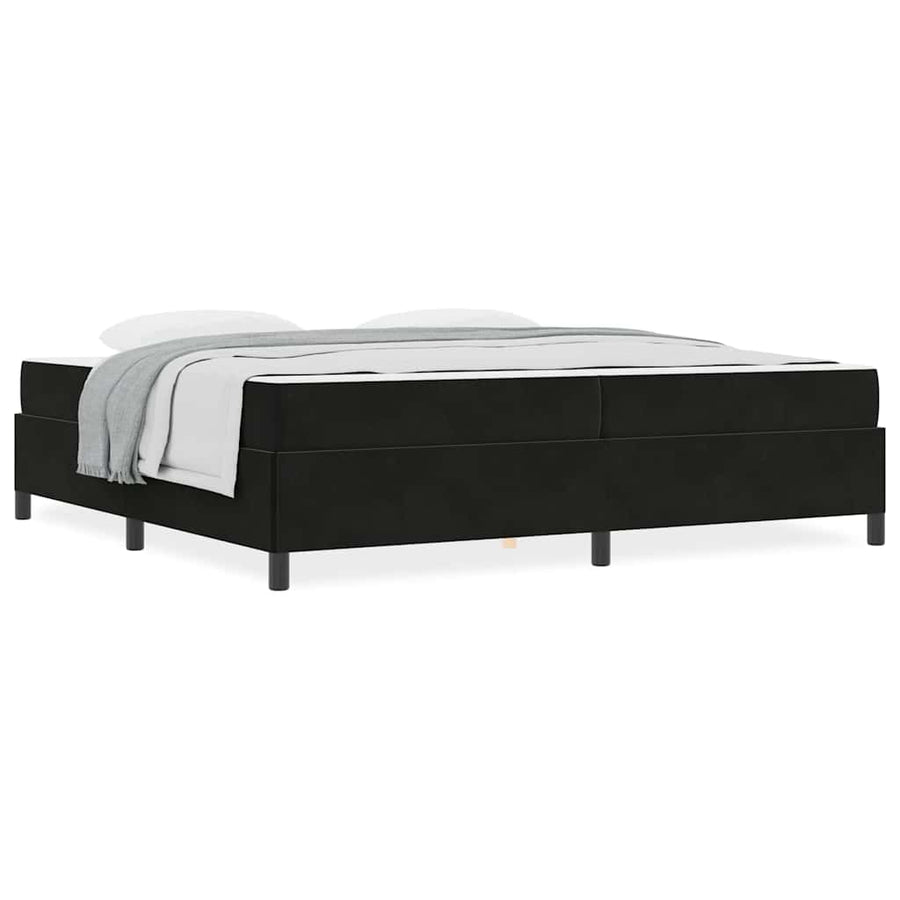Bedframe Anders Zwart en Wit en Zwart 200 x 200 cm Fluweel
