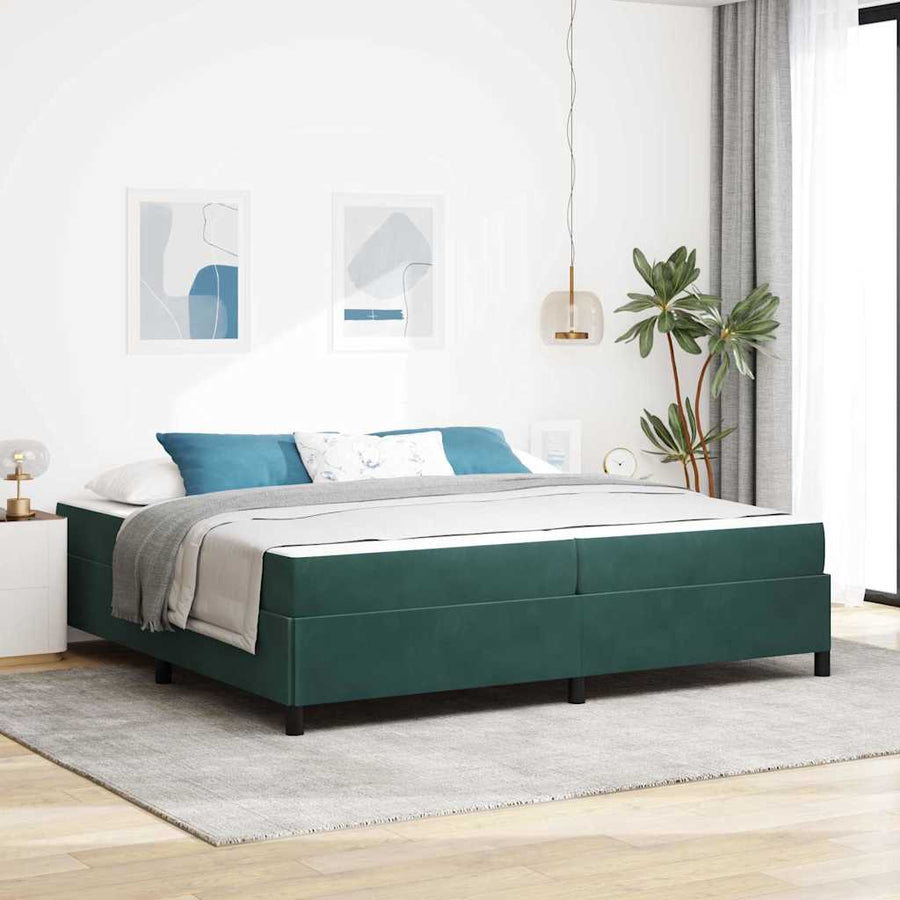 Bedframe Anders Wit en lichtgrijs 200 x 200 cm Fluweel