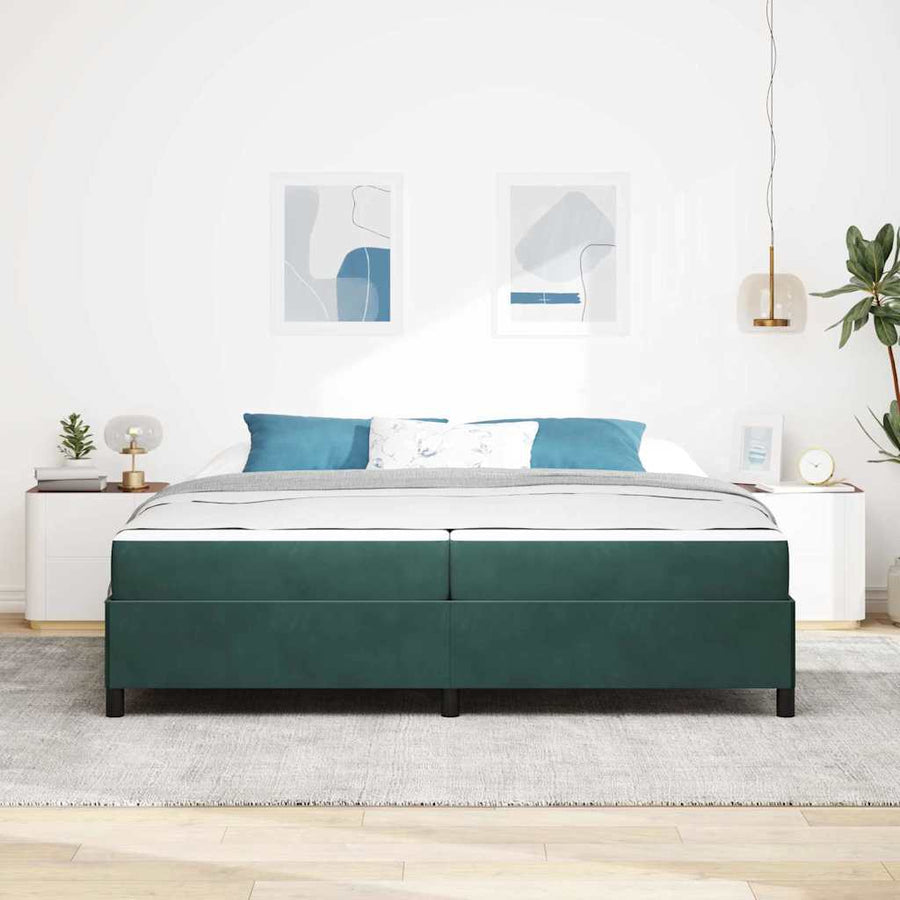 Bedframe Anders Wit en lichtgrijs 200 x 200 cm Fluweel