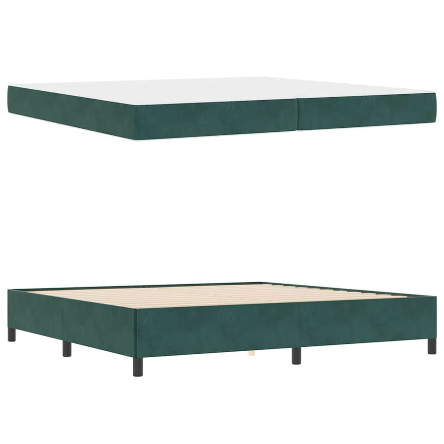 Bedframe Anders Wit en lichtgrijs 200 x 200 cm Fluweel