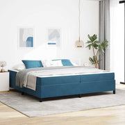 Bedframe 200x200 cm donkerblauw stof