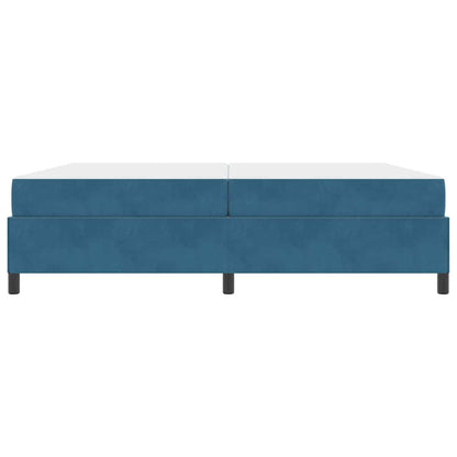Bedframe Anders Donkerblauw en wit 200 x 200 cm Fluweel