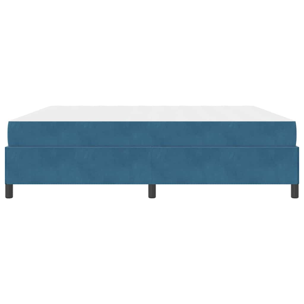 Bedframe Anders Donkerblauw en wit 200 x 200 cm Fluweel