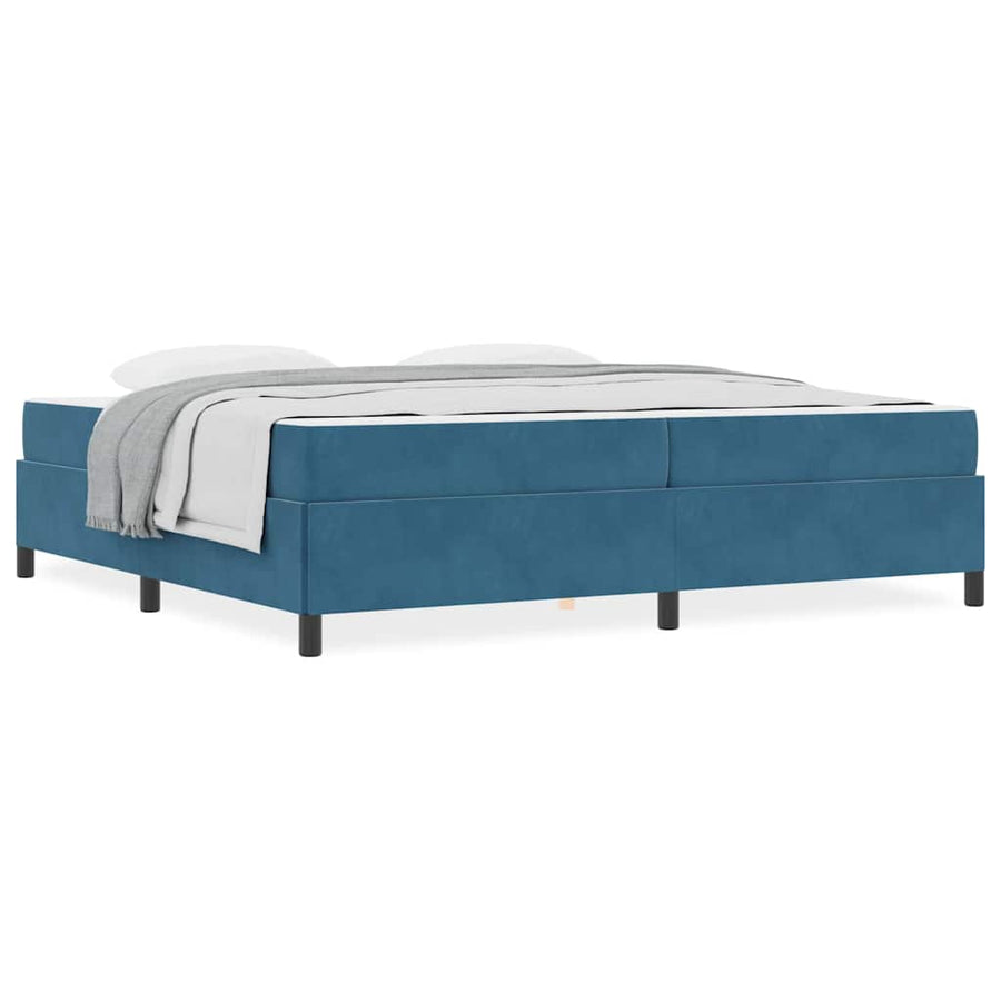 Bedframe Anders Donkerblauw en wit 200 x 200 cm Fluweel