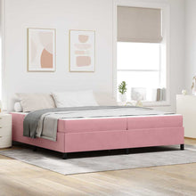 Bedframe Anders Roze en wit 200 x 200 cm Fluweel