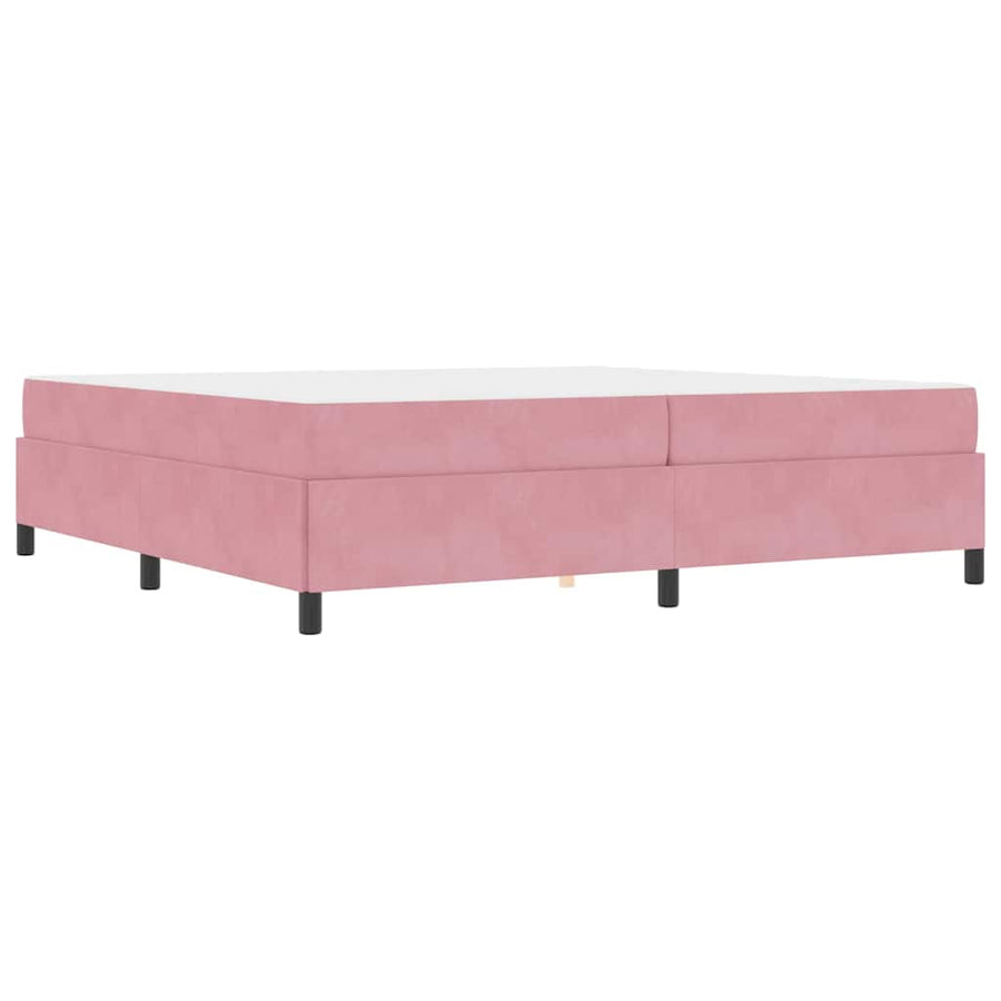 Bedframe Anders Roze en wit 200 x 200 cm Fluweel
