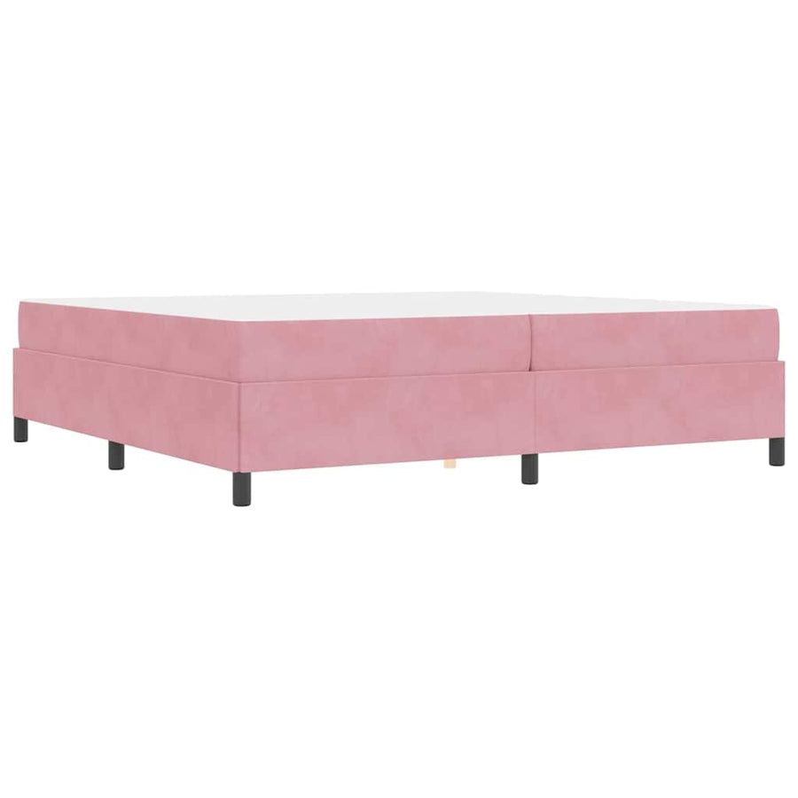 Bedframe Anders Roze en wit 200 x 200 cm Fluweel