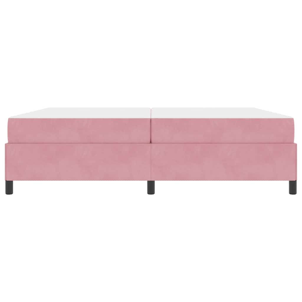 Bedframe Anders Roze en wit 200 x 200 cm Fluweel
