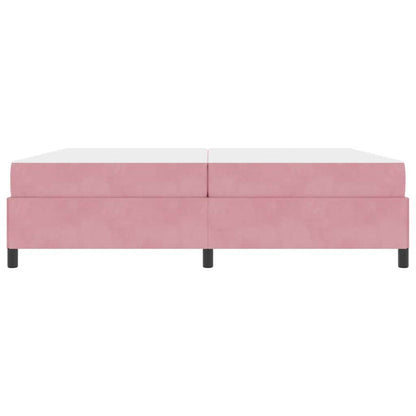 Bedframe Anders Roze en wit 200 x 200 cm Fluweel
