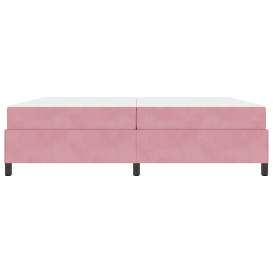 Bedframe Anders Roze en wit 200 x 200 cm Fluweel