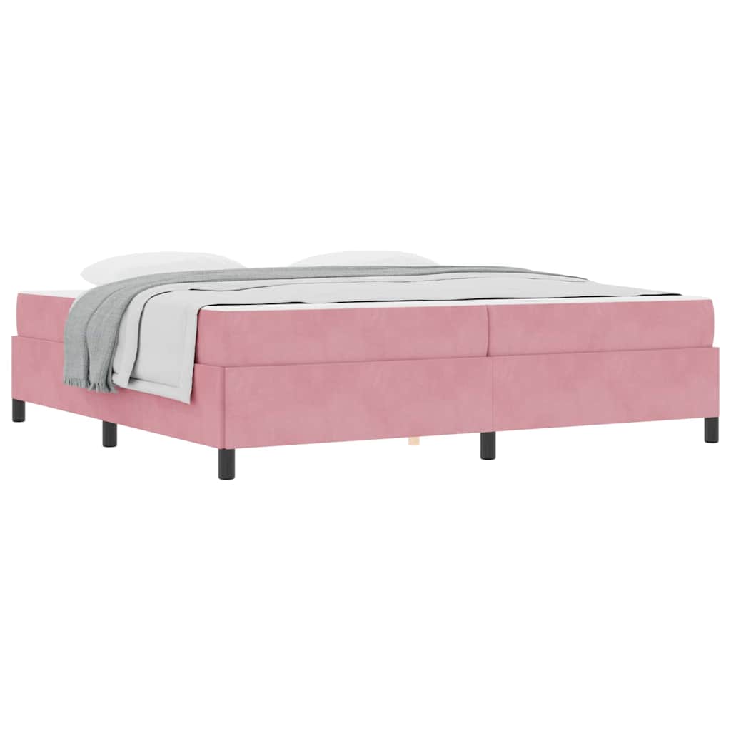 Bedframe Anders Roze en wit 200 x 200 cm Fluweel