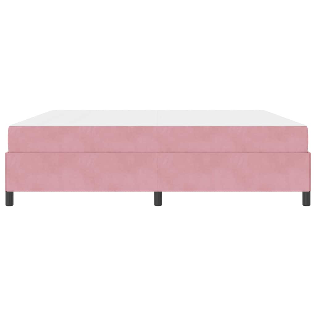 Bedframe Anders Roze en wit 200 x 200 cm Fluweel