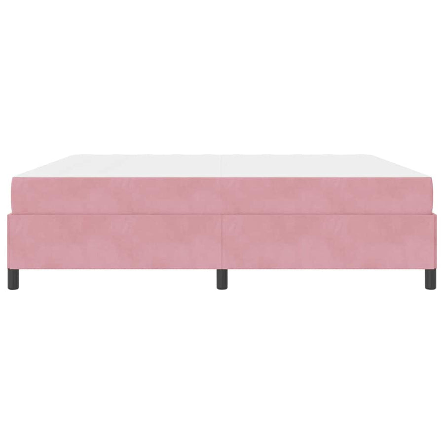 Bedframe Anders Roze en wit 200 x 200 cm Fluweel