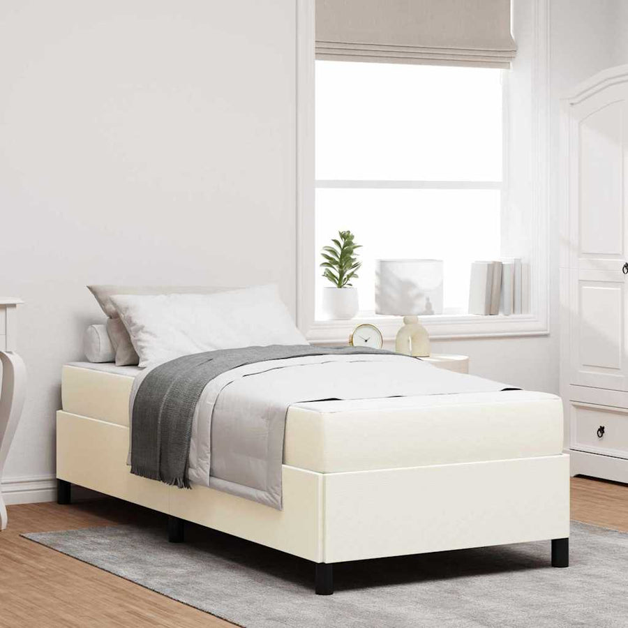 Bedframe Anders Crème 80 x 200 cm Katoenen stof