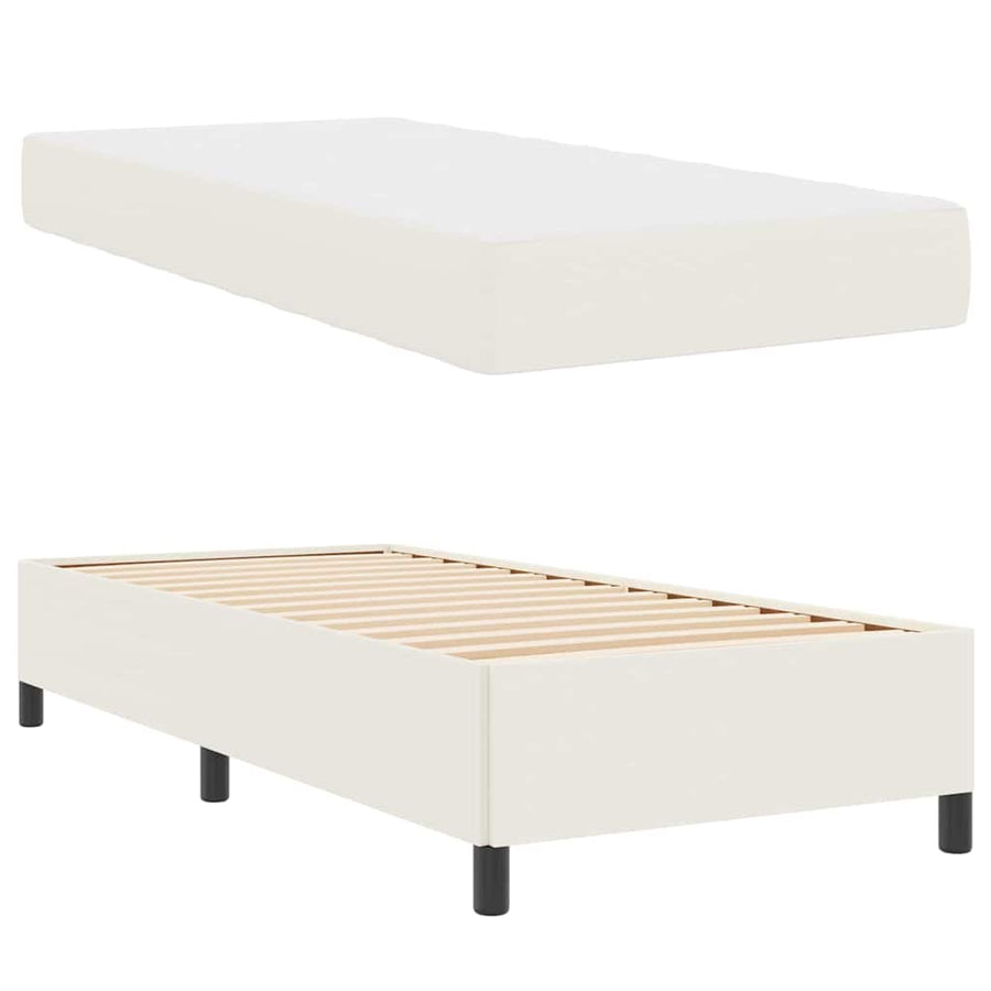 Bedframe Anders Crème 80 x 200 cm Katoenen stof