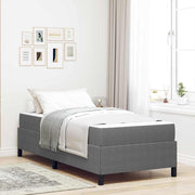 Bedframe 90x190 cm lichtgrijs stof met matras