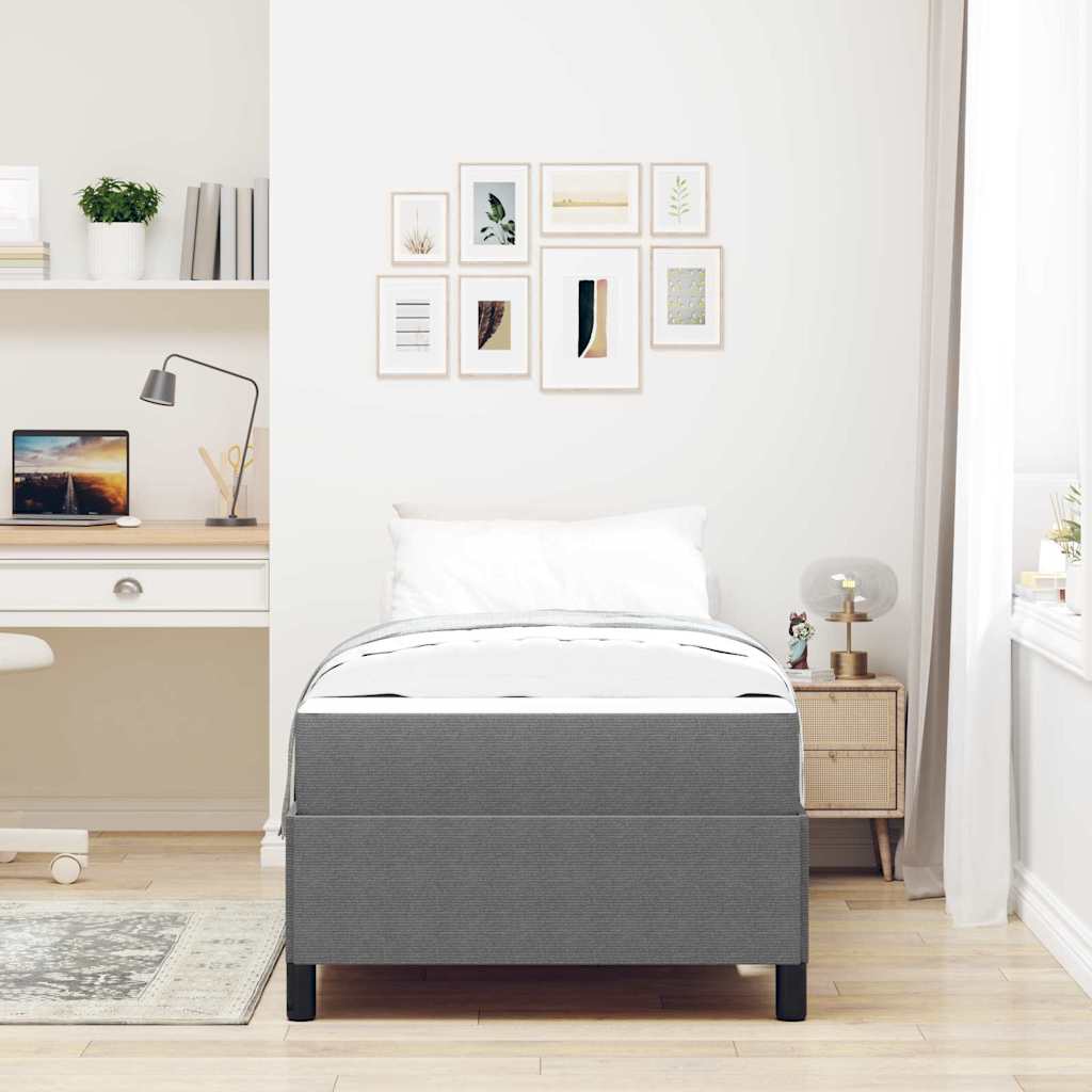 Bedframe Anders Lichtgrijs 90 x 190 cm Katoenen stof