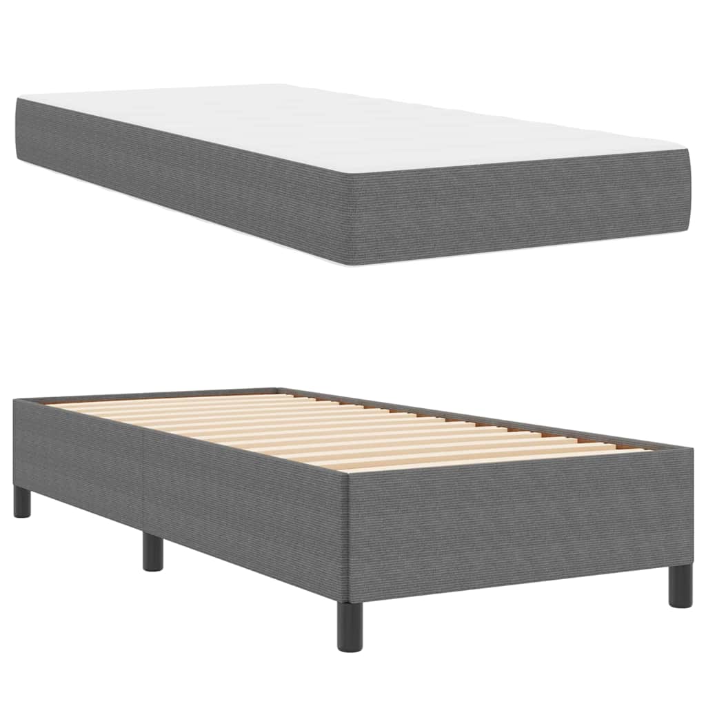 Bedframe Anders Lichtgrijs 90 x 190 cm Katoenen stof