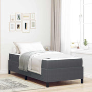 Bedframe met matras 90x200 cm grijs stof