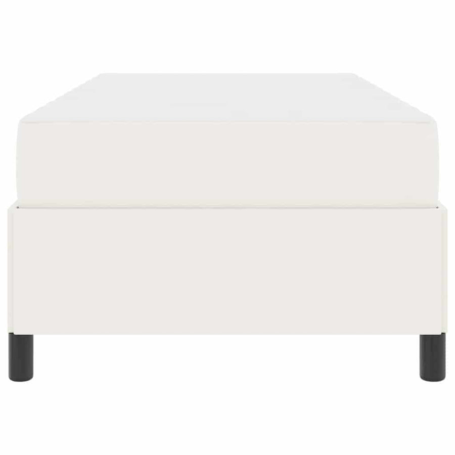 Bedframe Met Matras Stof 90 x 200 cm Crème