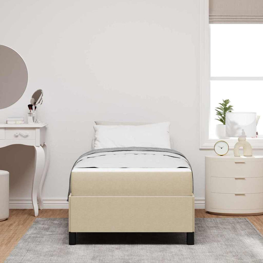 Bedframe Anders Lichtgroen Grijs 100 x 200 cm Katoenen stof