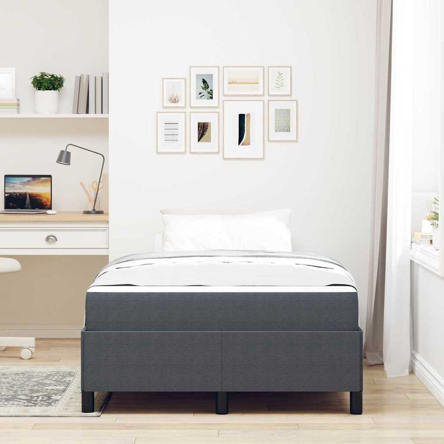 Bedframe Donkergrijs 120 x 190 cm Katoenen stof