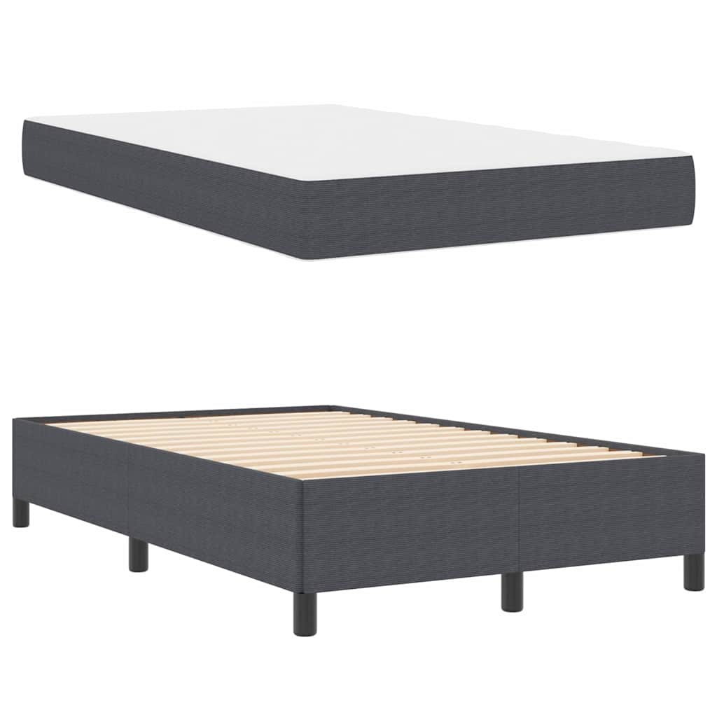 Bedframe Donkergrijs 120 x 190 cm Katoenen stof