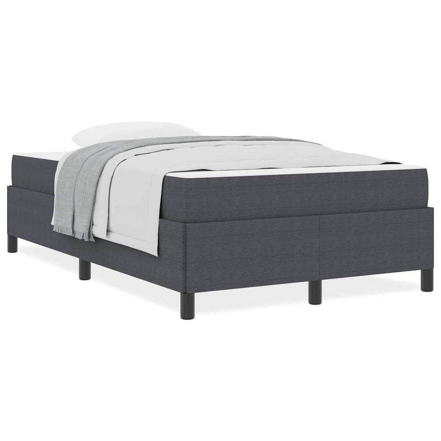 Bedframe Donkergrijs 120 x 190 cm Katoenen stof